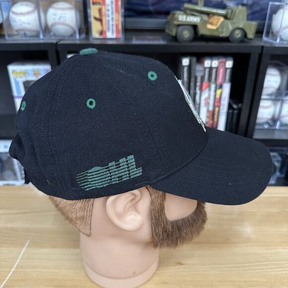 LONDON KNIGHTS Hat OHL Hockey CCM Stitched Wool Blend Black Green - Picture 3 of 5